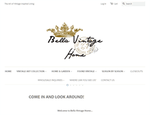 Tablet Screenshot of bellavintagehome.com